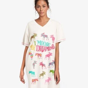 Colorful Moose Graphic Nightgown
